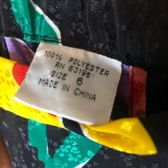 Vintage Floral Midi Zipper Skirt Size 6/28 - Picture 5 of 8